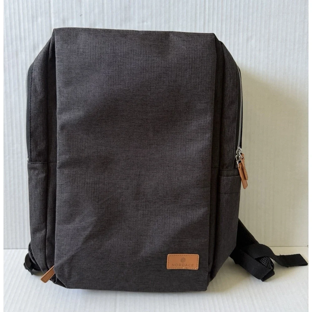 NORDACE Siena Smart Backpack Charcoal Gray USB Charging Port Laptop Travel